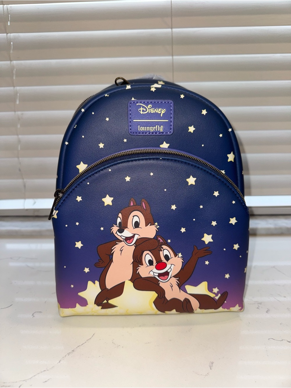 Loungefly Navy Starry Chip and Dale Mini Backpack